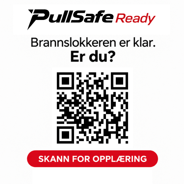 Ready-etiketten bedriften printer og plasserer ved hver brannslokker